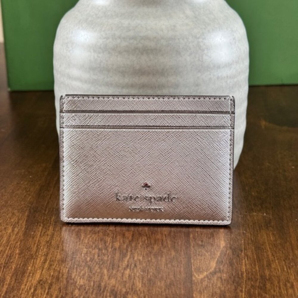 Kate Spade Madison Metallic Small Slim Card Holder - Lunar Light Cardholder Case
